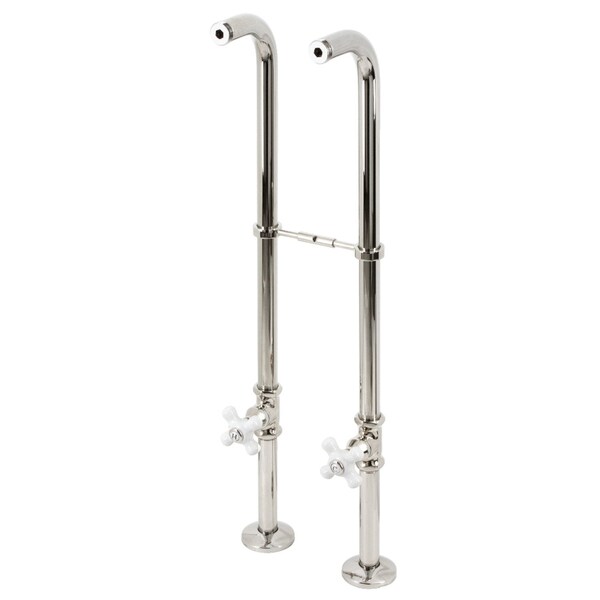 Kingston Brass Freestanding Supply Line with Stop Valve, Polished Nickel CC266S6PX - main